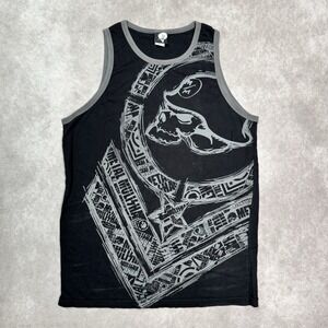 METAL MULISHA Tank Top Mens Small Y2K Skater Skulls MMA  Black Grunge